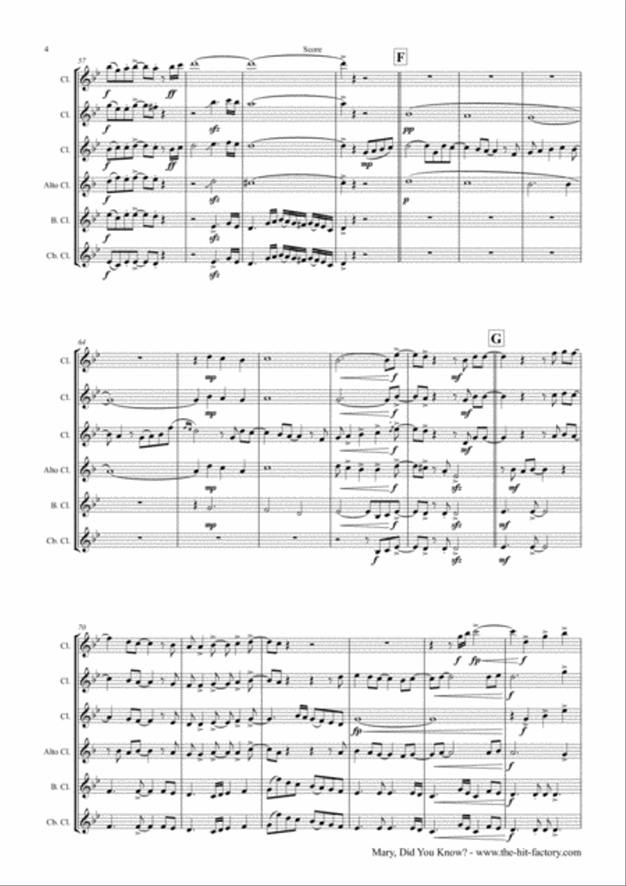 Mary, Did You Know? Woodwind Ensemble scores gallery preview page 4