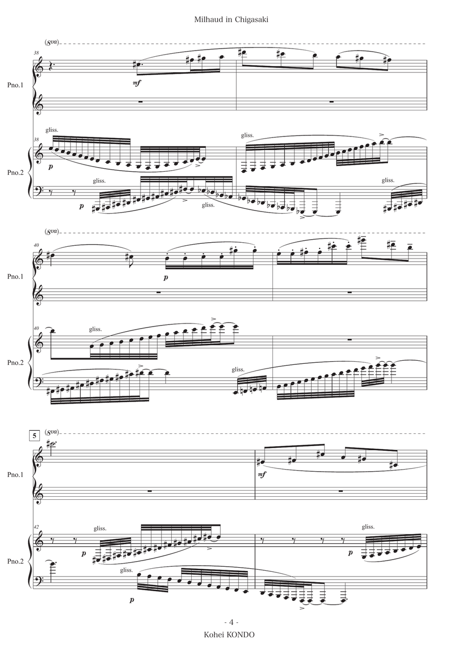 Milhaud in Chigasaki Op.207 Score scores gallery preview page 5