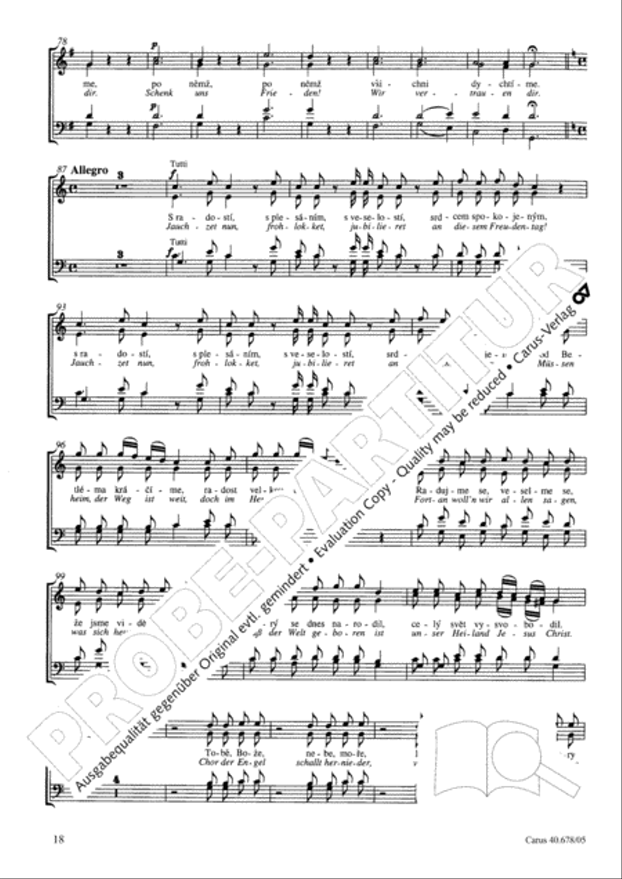 Missa pastoralis bohemica 4-Part scores gallery preview page 19