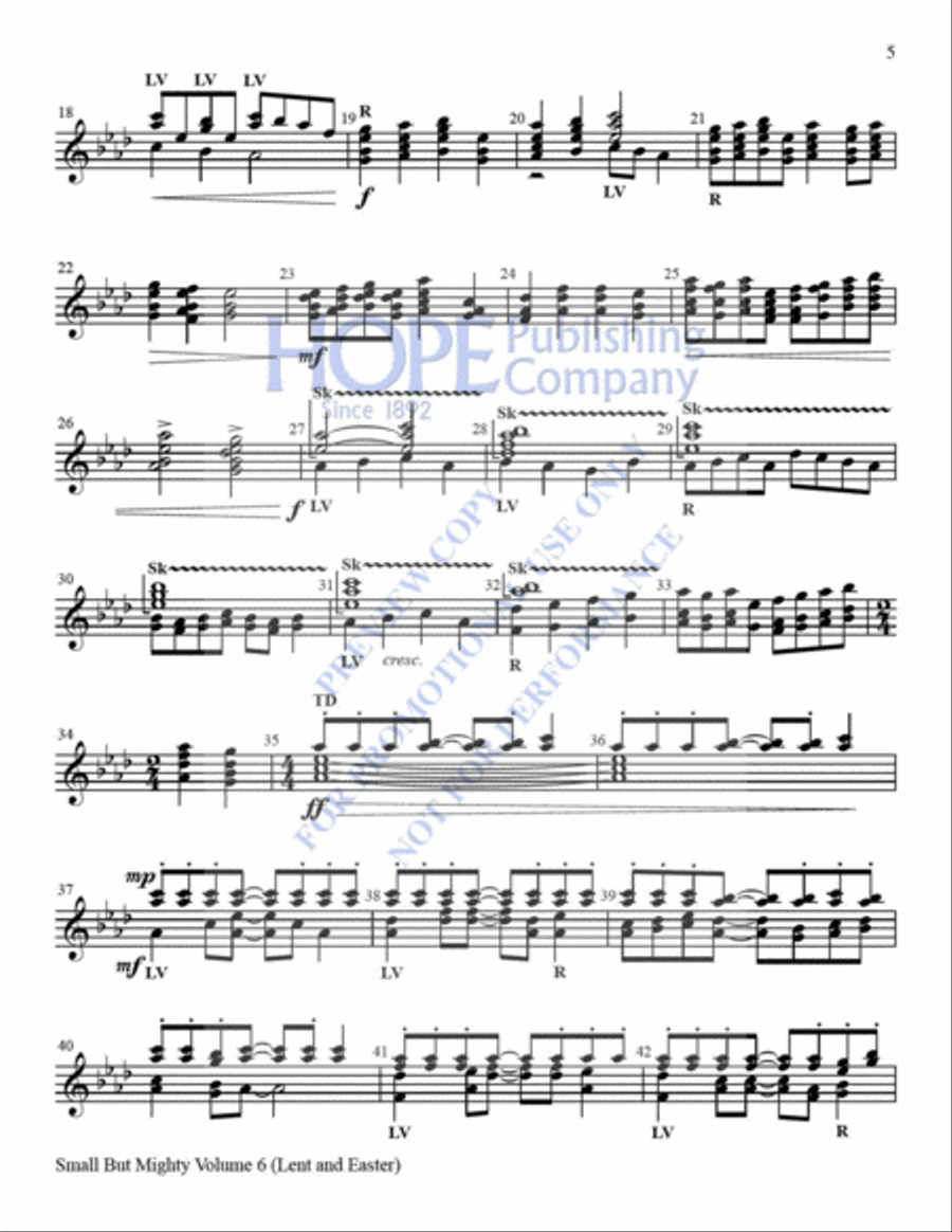 Small But Mighty: Settings for 12 Bells, Vol 6 Handbell Choir scores gallery preview page 6