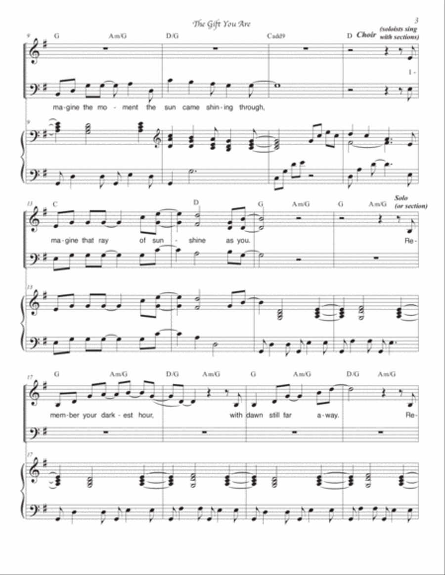 The Gift You Are 3-Part scores gallery preview page 3