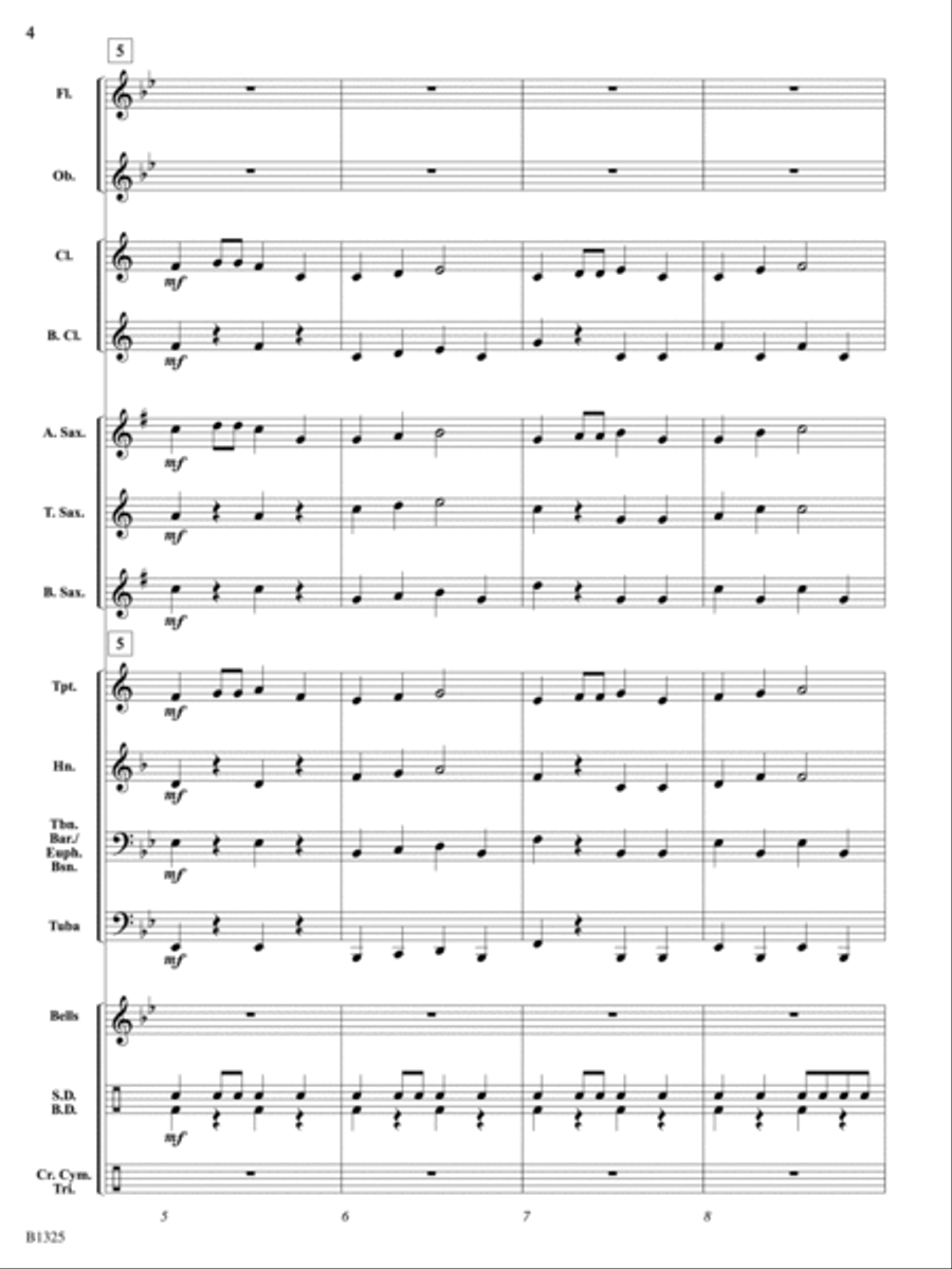 Synergy March: Score Synergy March: Score Concert Band scores gallery preview page 4