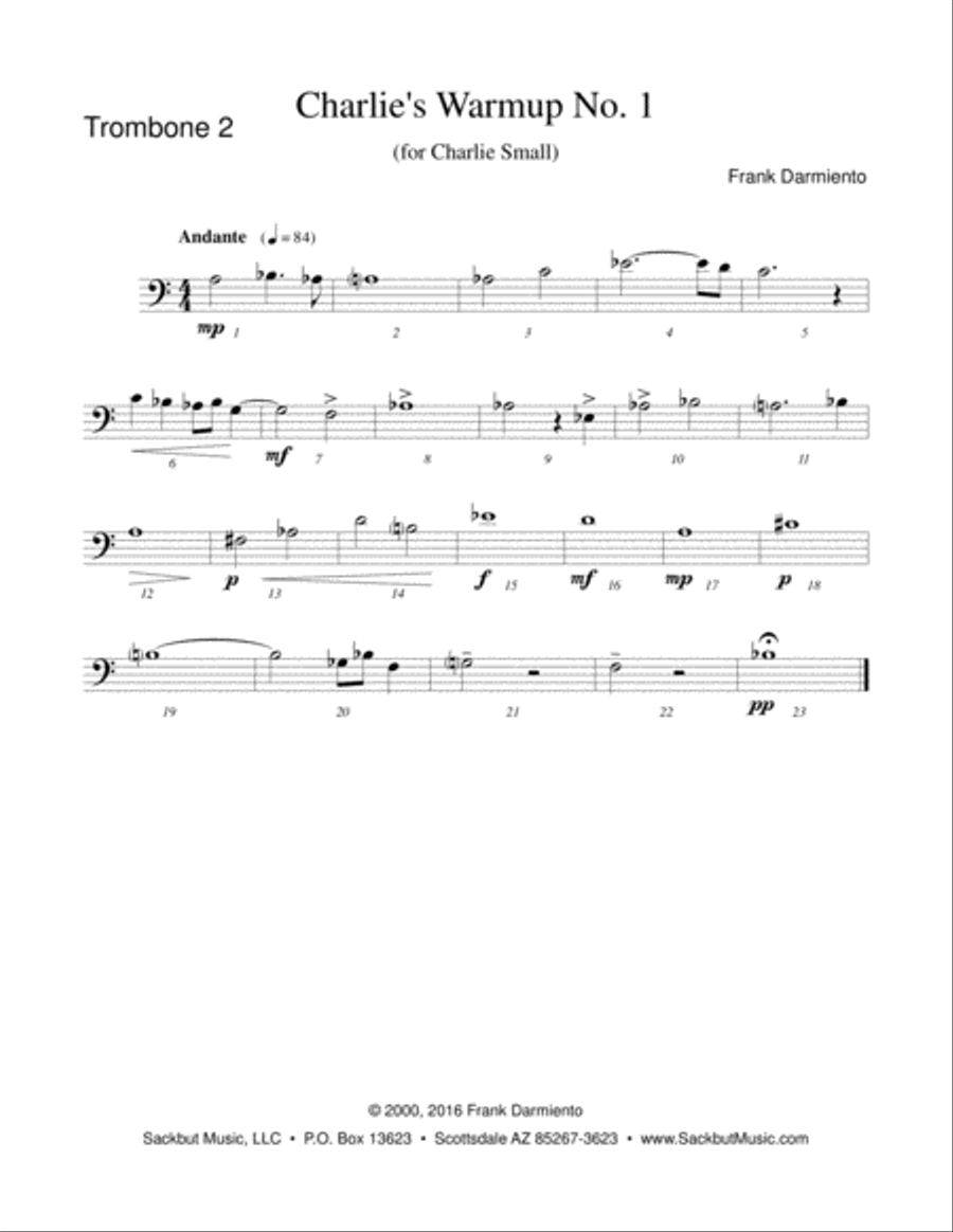 Charlie's Warmups Nos. 1-4 Brass Ensemble scores gallery preview page 5