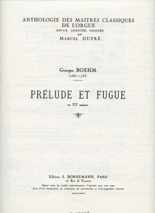 Prelude Et Fugue In C Major (maitres Classiques No.6) (organ)