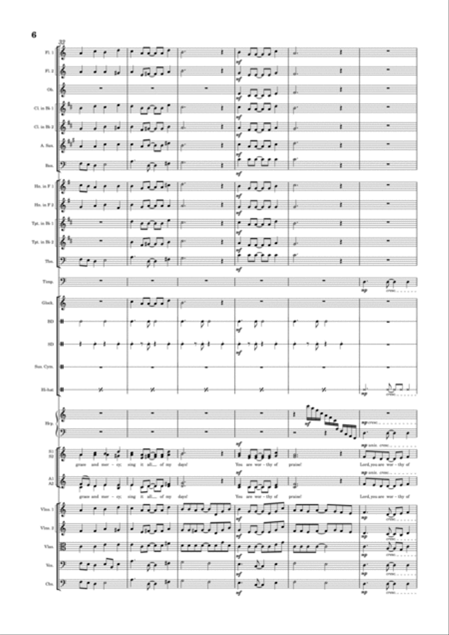 I Will Sing Of Your Love I Will Sing Of Your Love Full Orchestra scores gallery preview page 6