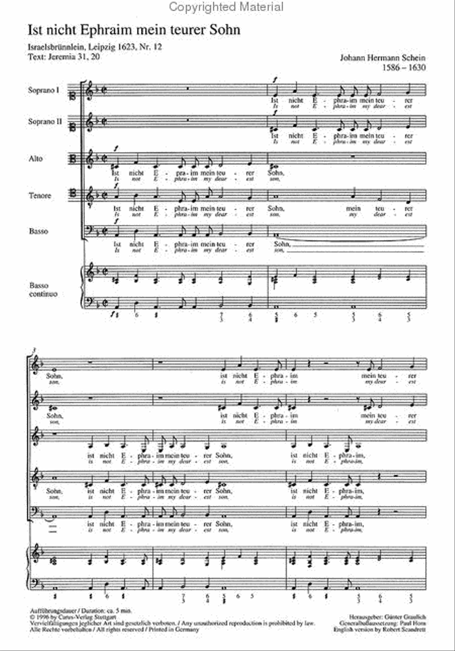 Is Ephraim my dear son? (Ist nicht Ephraim mein teurer Sohn) SSATB scores gallery preview page 2