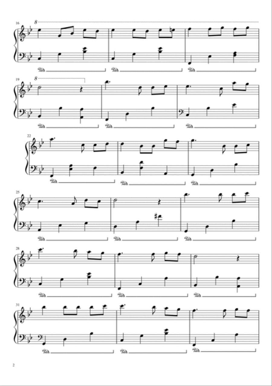 Mariage D'amour Easy Piano scores gallery preview page 2