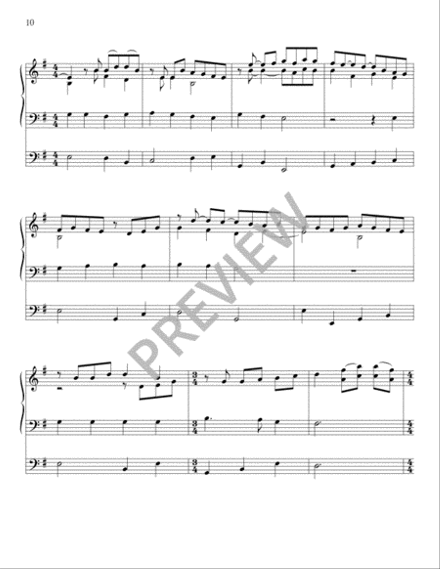 Ten Seasonal Hymn Tune Preludes for the Church Year Organ scores gallery preview page 11