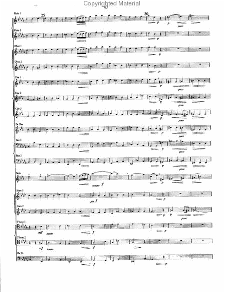 Concerto in F minor for Trumpet Concert Band scores gallery preview page 9
