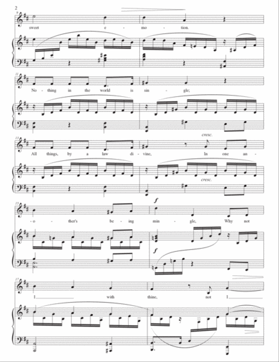 Love's Philosophy, Op. 3, No. 1 Voice scores gallery preview page 3