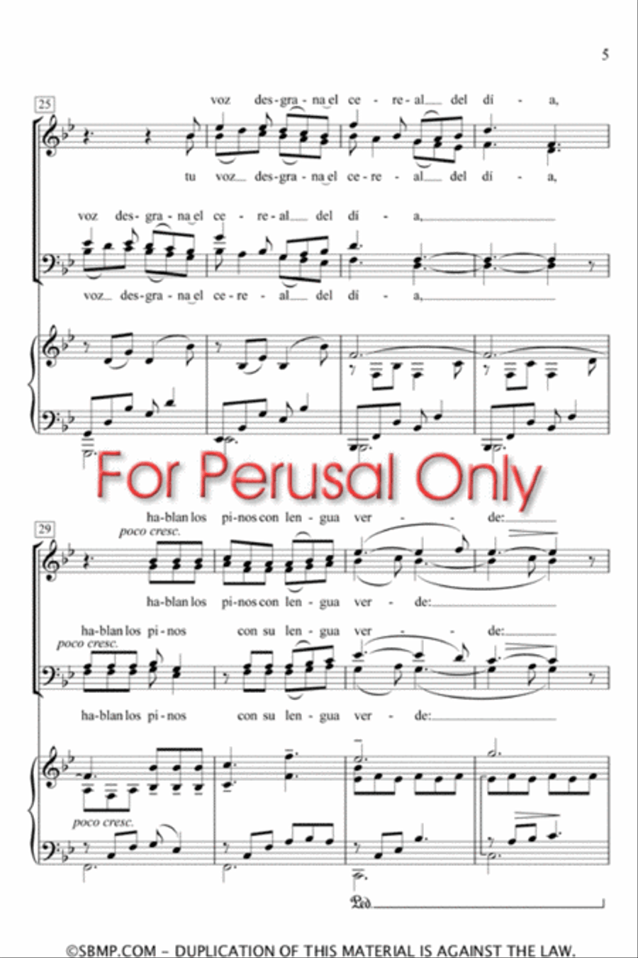 Tu Voz - SATB Octavo 4-Part scores gallery preview page 4