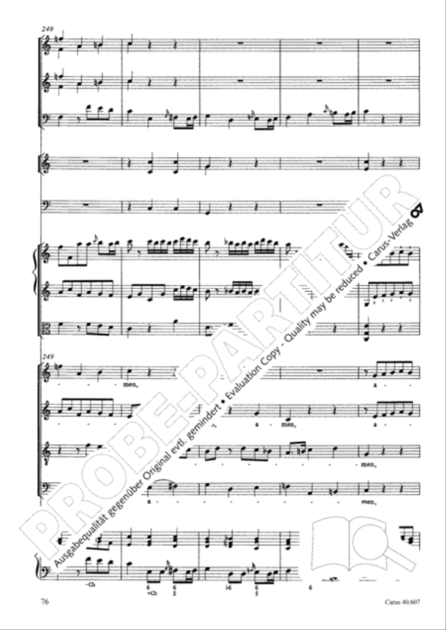 Mass in time of war (Missa in tempore belli) 4-Part scores gallery preview page 86