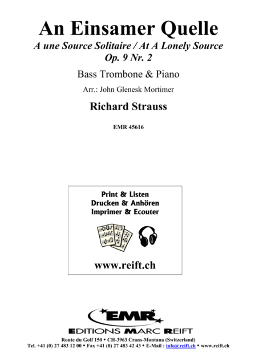 An Einsamer Quelle Bass Trombone scores gallery preview page 2