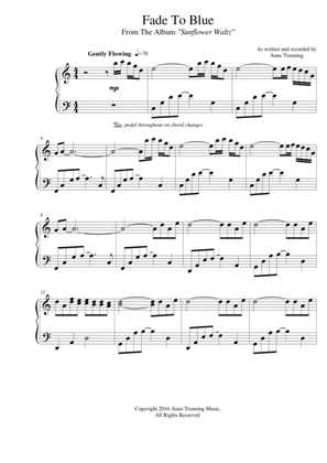 Fade to Blue by Anne Trenning (sheet music for piano)