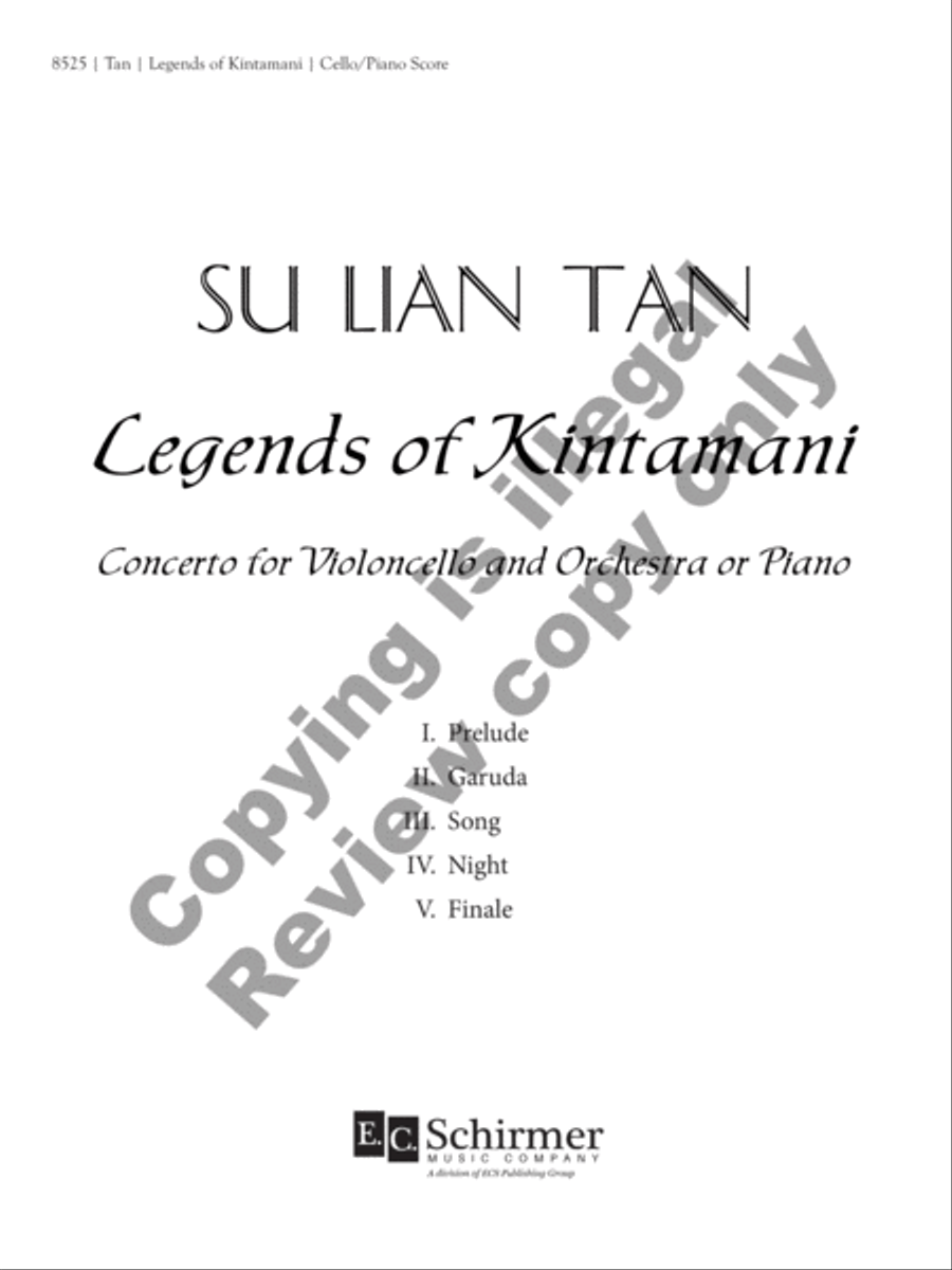Legends of Kintamani (Cello/Piano Score) Orchestra scores gallery preview page 3