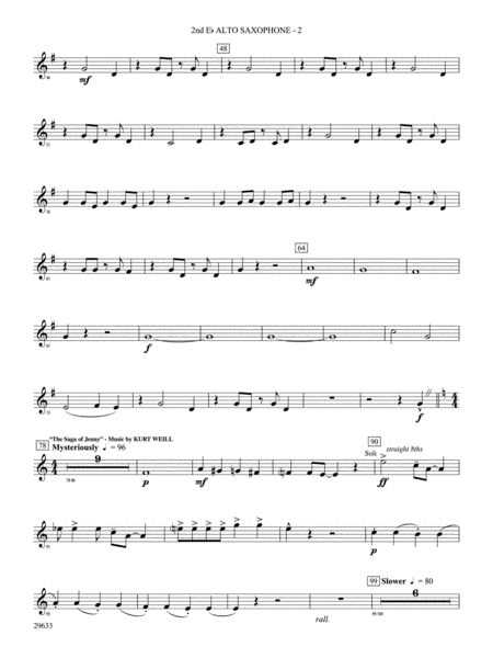 A Tribute to Kurt Weill: 2nd E-flat Alto Saxophone