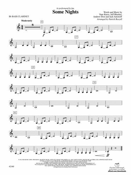 Some Nights: B-flat Bass Clarinet