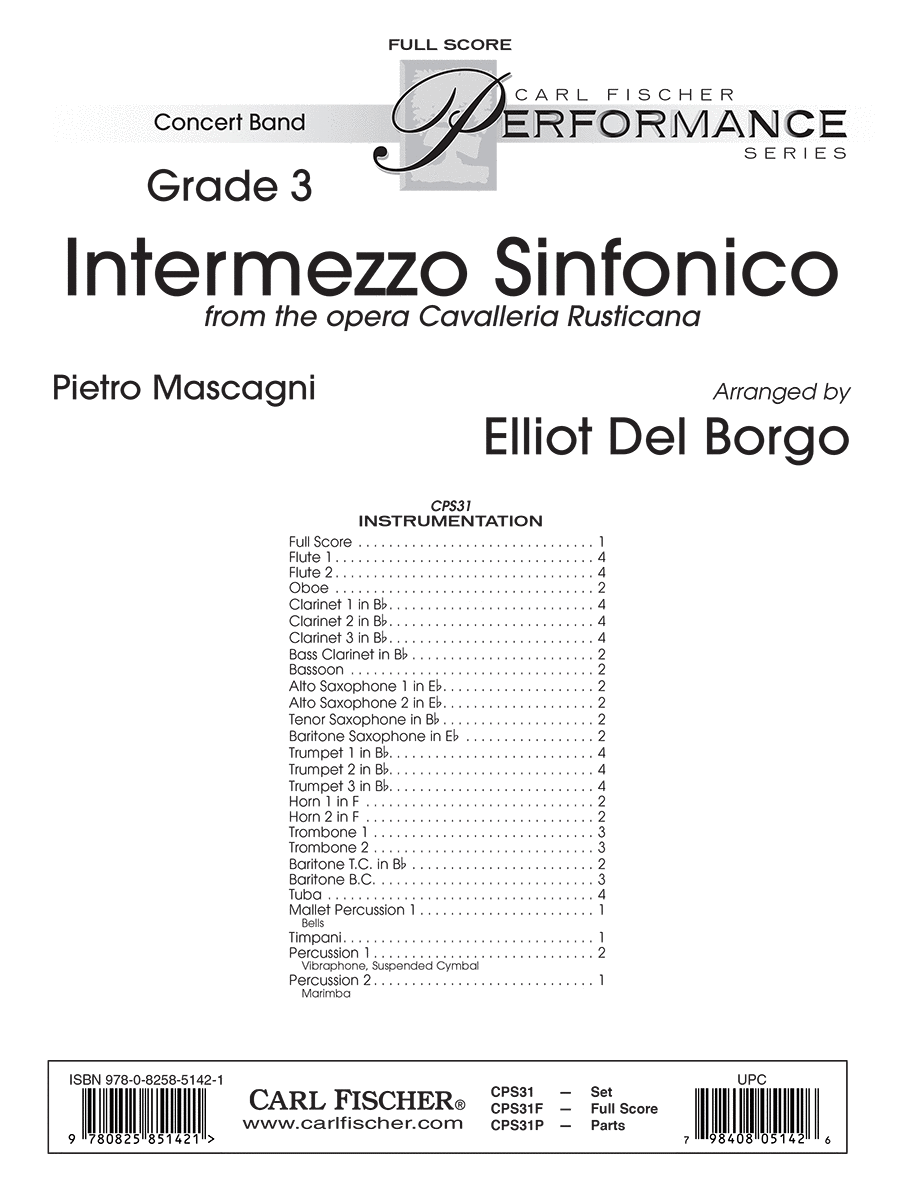 Intermezzo Sinfonico from the opera Cavalleria Rusticana