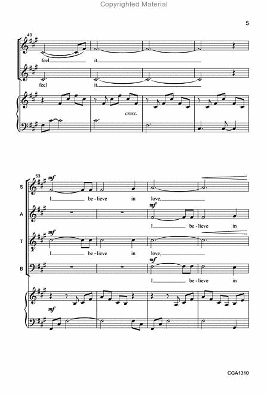 -I Believe (SATB) 4-Part scores gallery preview page 5