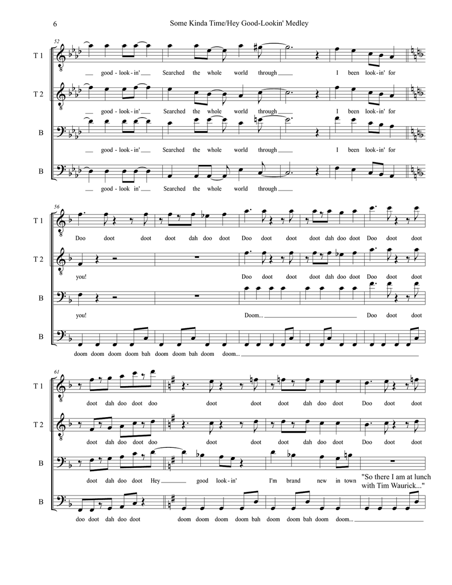 Some Kinda Time TTBB scores gallery preview page 6