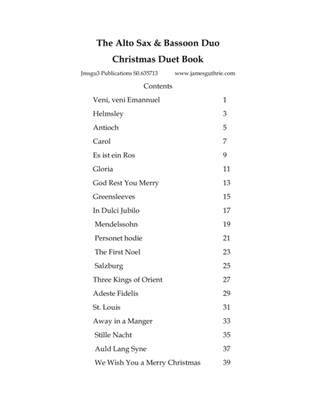 The Alto Sax & Bassoon Christmas Duet Book