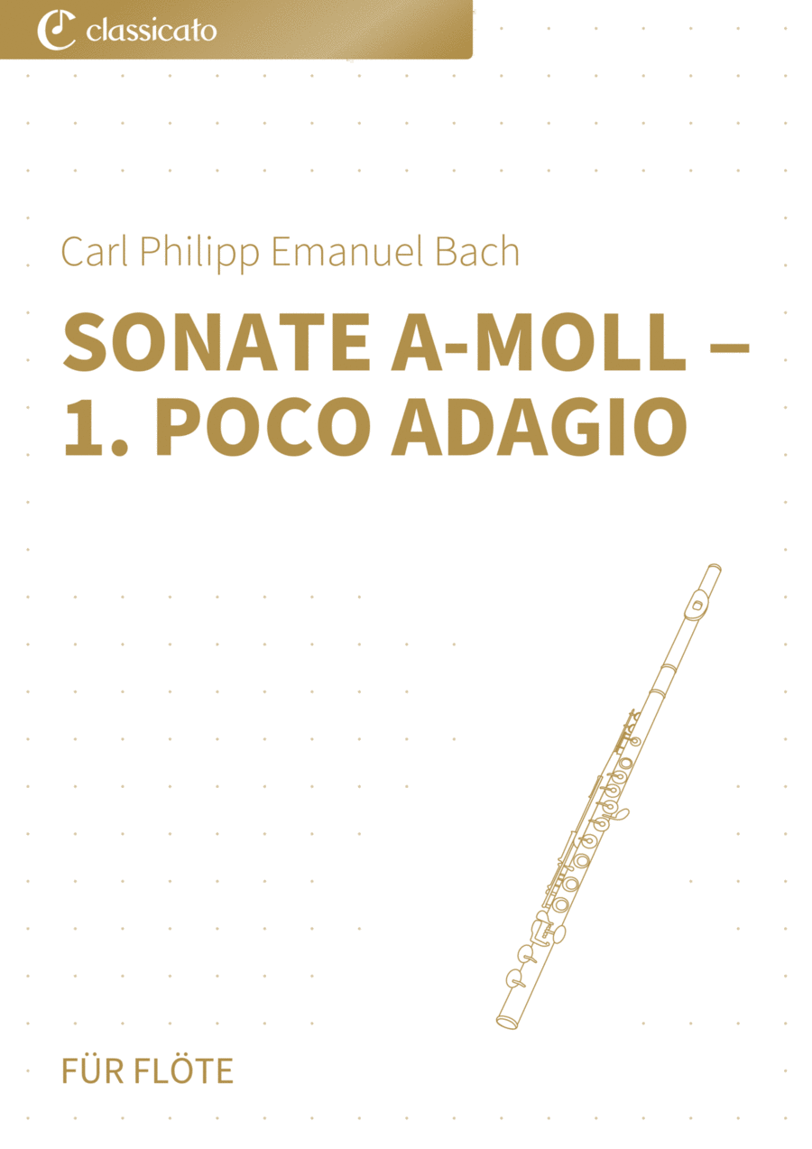 Sonate a-Moll - 1. Poco Adagio Flute Solo scores gallery preview page 1