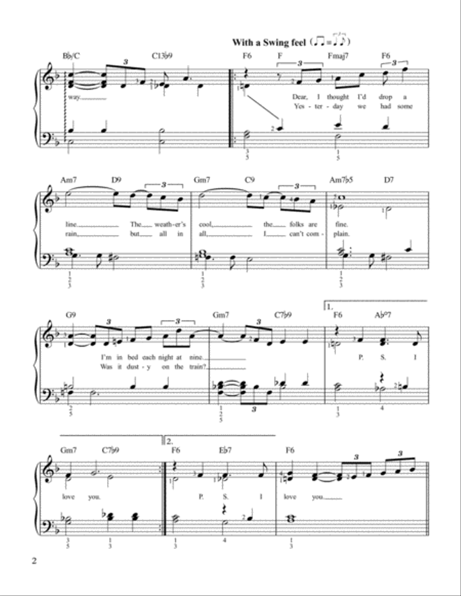 P.s. I Love You Easy Piano scores gallery preview page 2