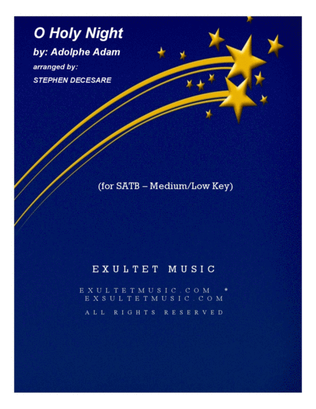 Book cover for O Holy Night (for SATB - Medium/Low Key)