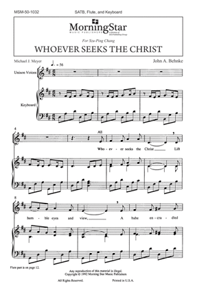 Whoever Seeks the Christ (Downloadable)