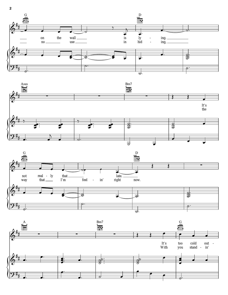 Stay With Me (Brass Bed) Stay With Me (Brass Bed) Piano, Vocal, Guitar scores gallery preview page 2