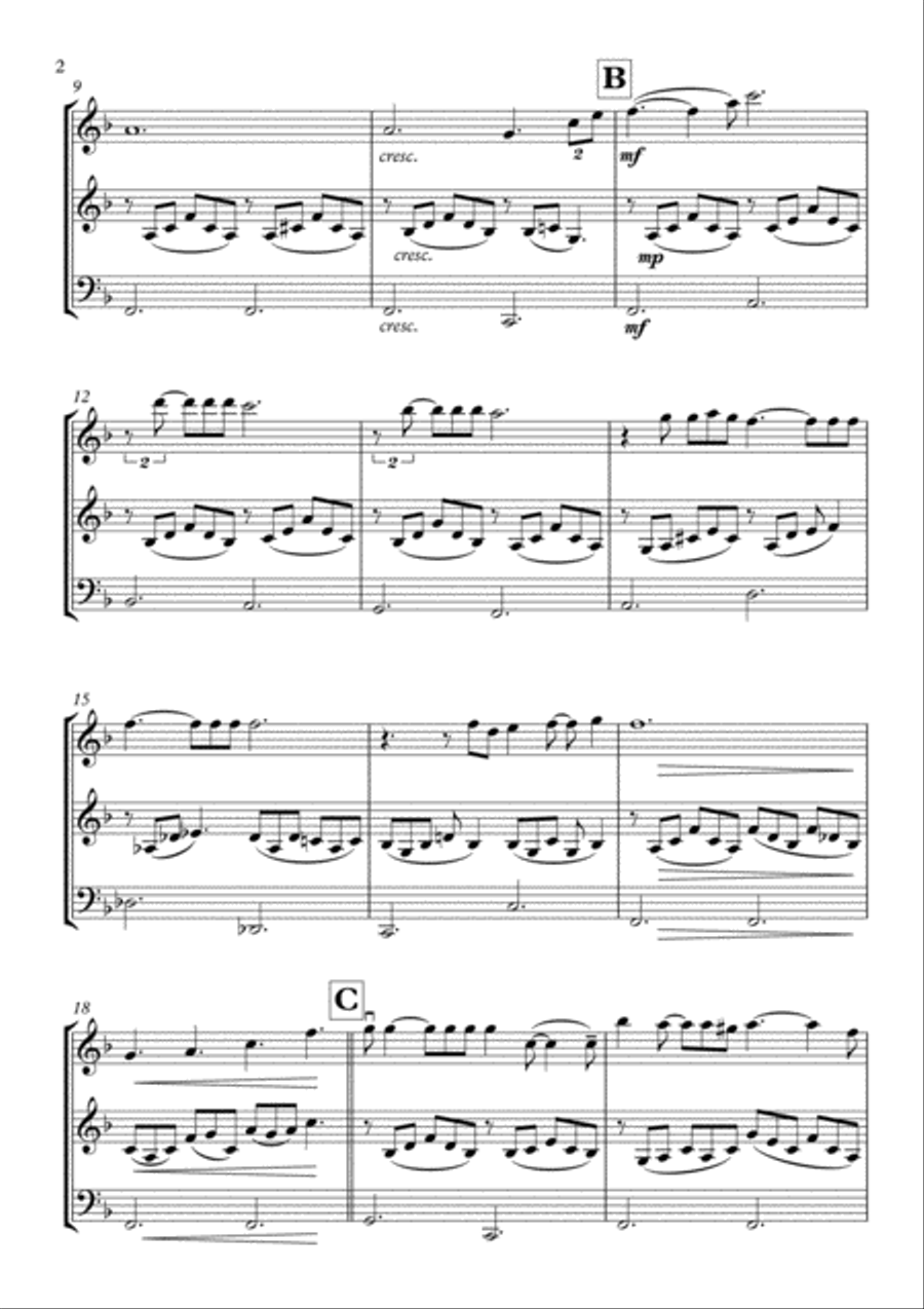 What A Wonderful World String Trio scores gallery preview page 3