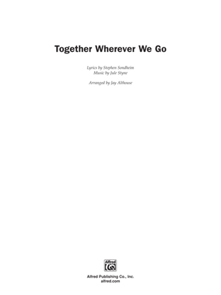 Book cover for Together Wherever We Go (from Gypsy): Score