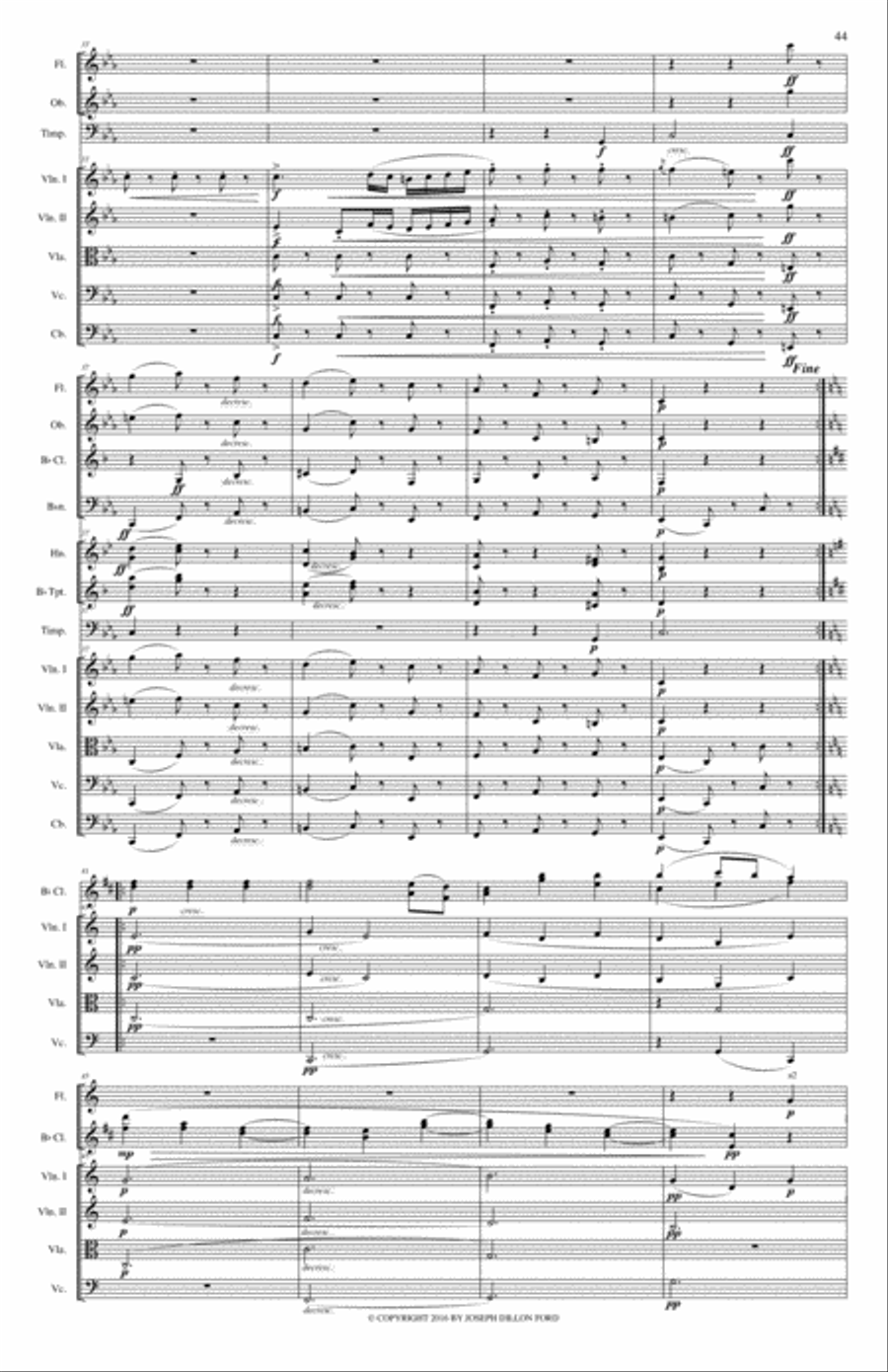 Symphony in C MINOR - The Fitch Symphony - 3rd movement (Minuet) Full Orchestra scores gallery preview page 5