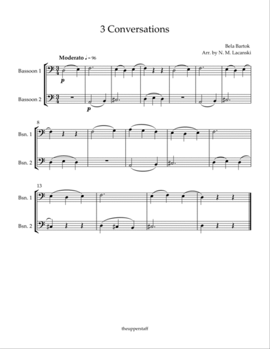 3 Conversations Woodwind Duet scores gallery preview page 2