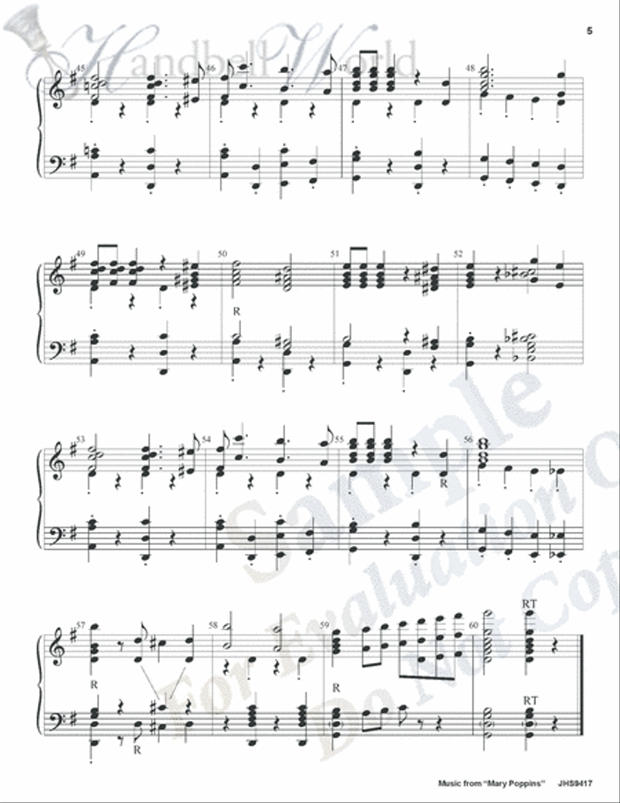 Music from Mary Poppins Music from Mary Poppins 5-Octaves scores gallery preview page 4