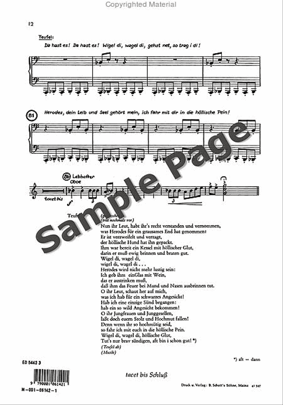 Christkinld-kumedi Speaking Part SSAATB scores gallery preview page 13