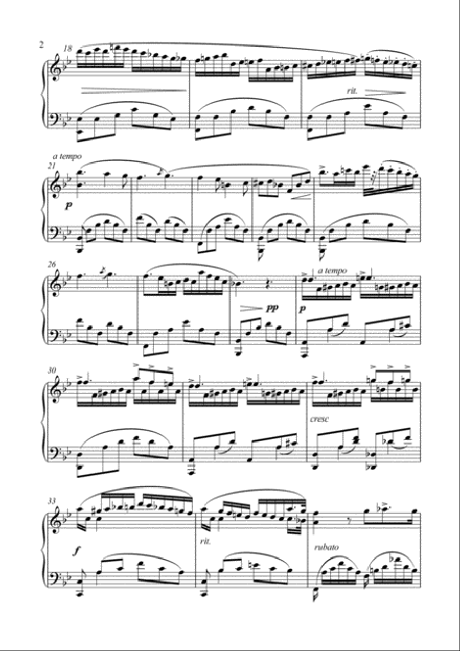 Masterpieces for solo Piano Sentimental Piano Solo scores gallery preview page 5