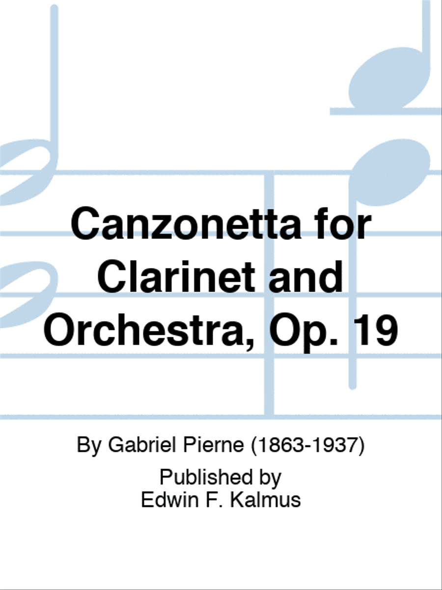Canzonetta for Clarinet and Orchestra, Op. 19 Orchestra scores gallery preview page 1