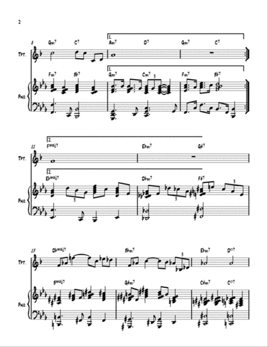 Smoke Gets In Your Eyes Trumpet Solo scores gallery preview page 2