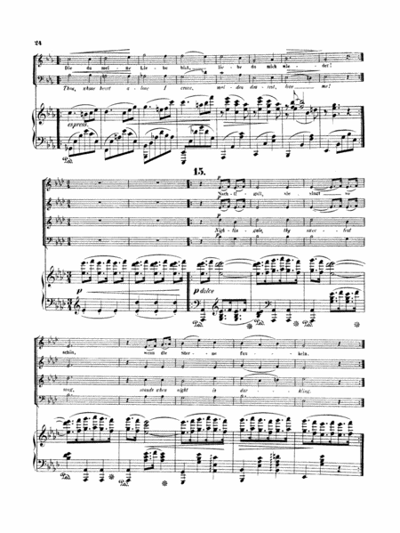 Brahms: Liebeslieder Walzer (Love Song Waltzes), Op. 52 No. 15 (choral score)