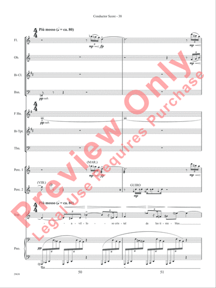 Three Spanish Songs (for Soprano and Wind Ensemble) Concert Band scores gallery preview page 43