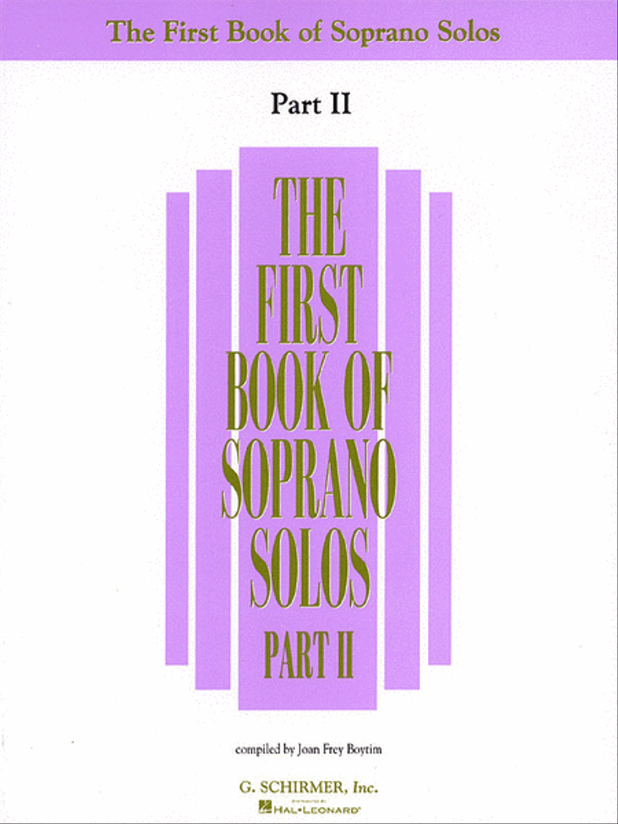 The First Book of Soprano Solos – Part II Soprano Voice scores gallery preview page 1