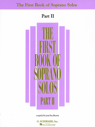 Book cover for The First Book of Soprano Solos – Part II