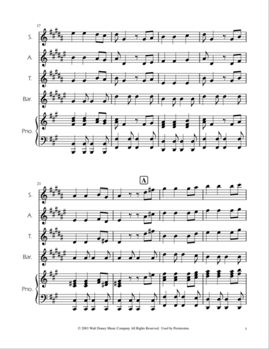 He's A Pirate Saxophone Quartet scores gallery preview page 3