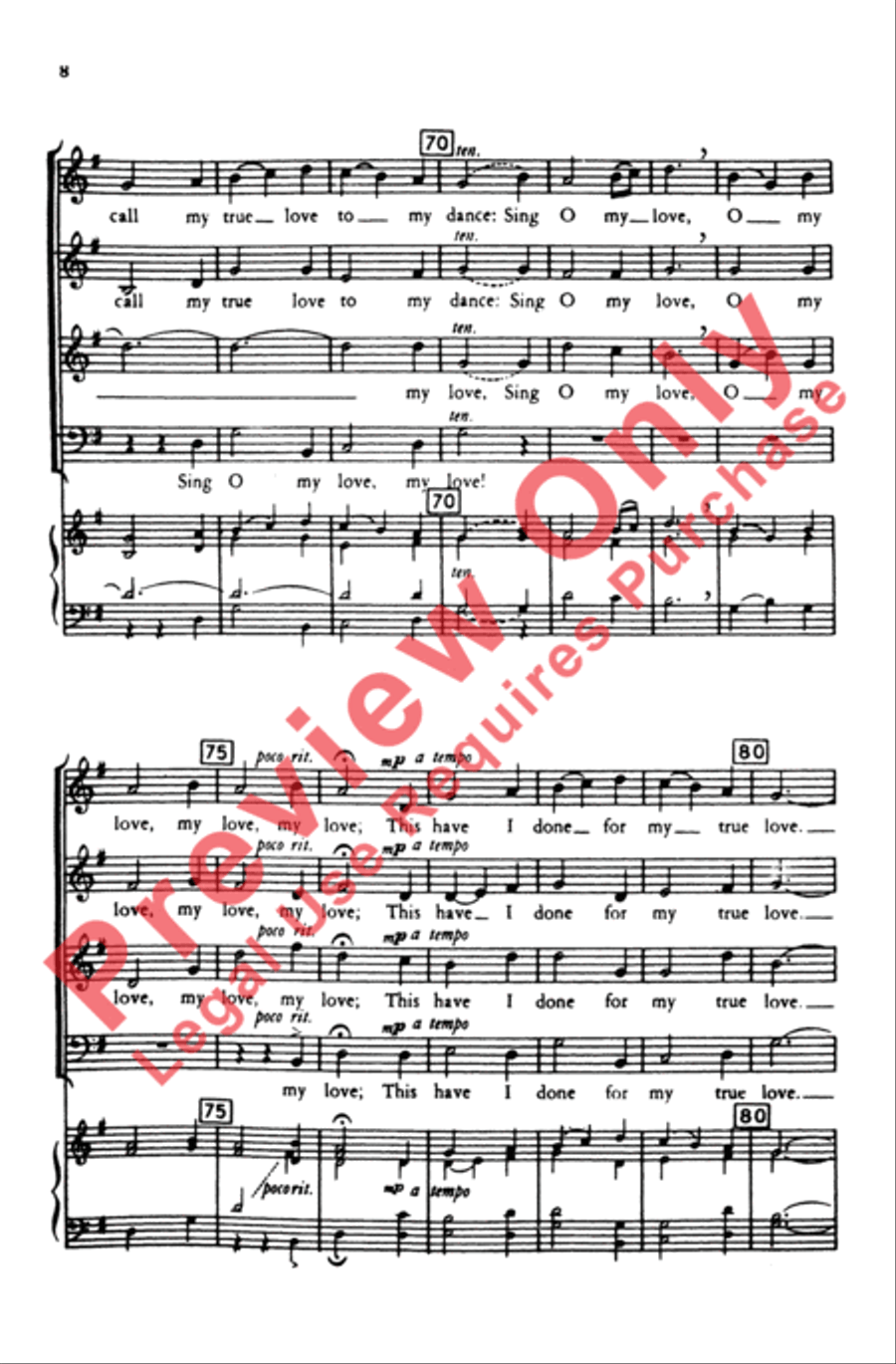 My Dancing Day 4-Part scores gallery preview page 7