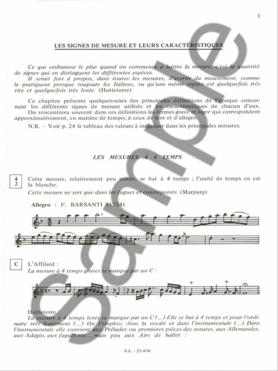 Jean-claude Veilhan - Les Regles De L?interpretation Musicale A L?epoque Baroque (versi Collection / Songbook scores gallery preview page 2