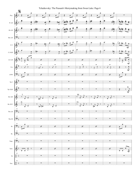Swan Lake - The Peasant's Merrymaking (Band) - Extra Score