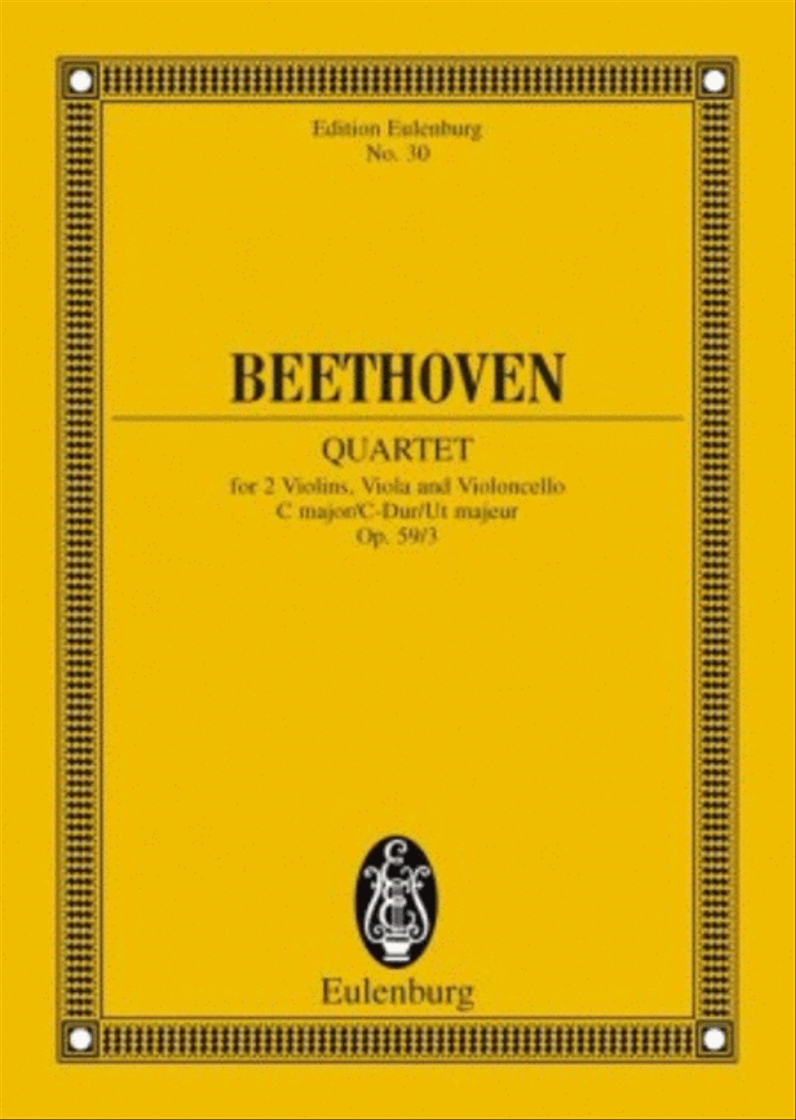 String Quartet in C Major, Op. 59/3 String Quartet scores gallery preview page 1