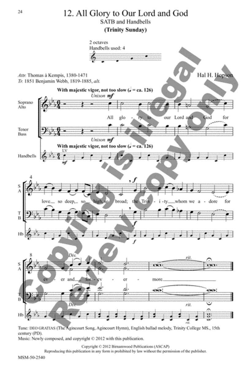Choral Introits with Bells 17 Settings for the Church Year image number null