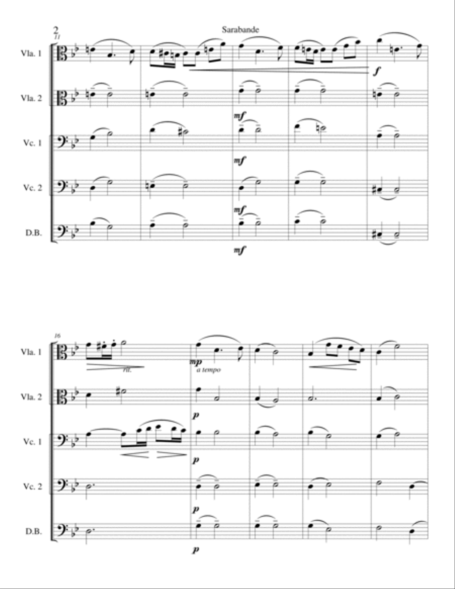 Sarabande String Quintet scores gallery preview page 2